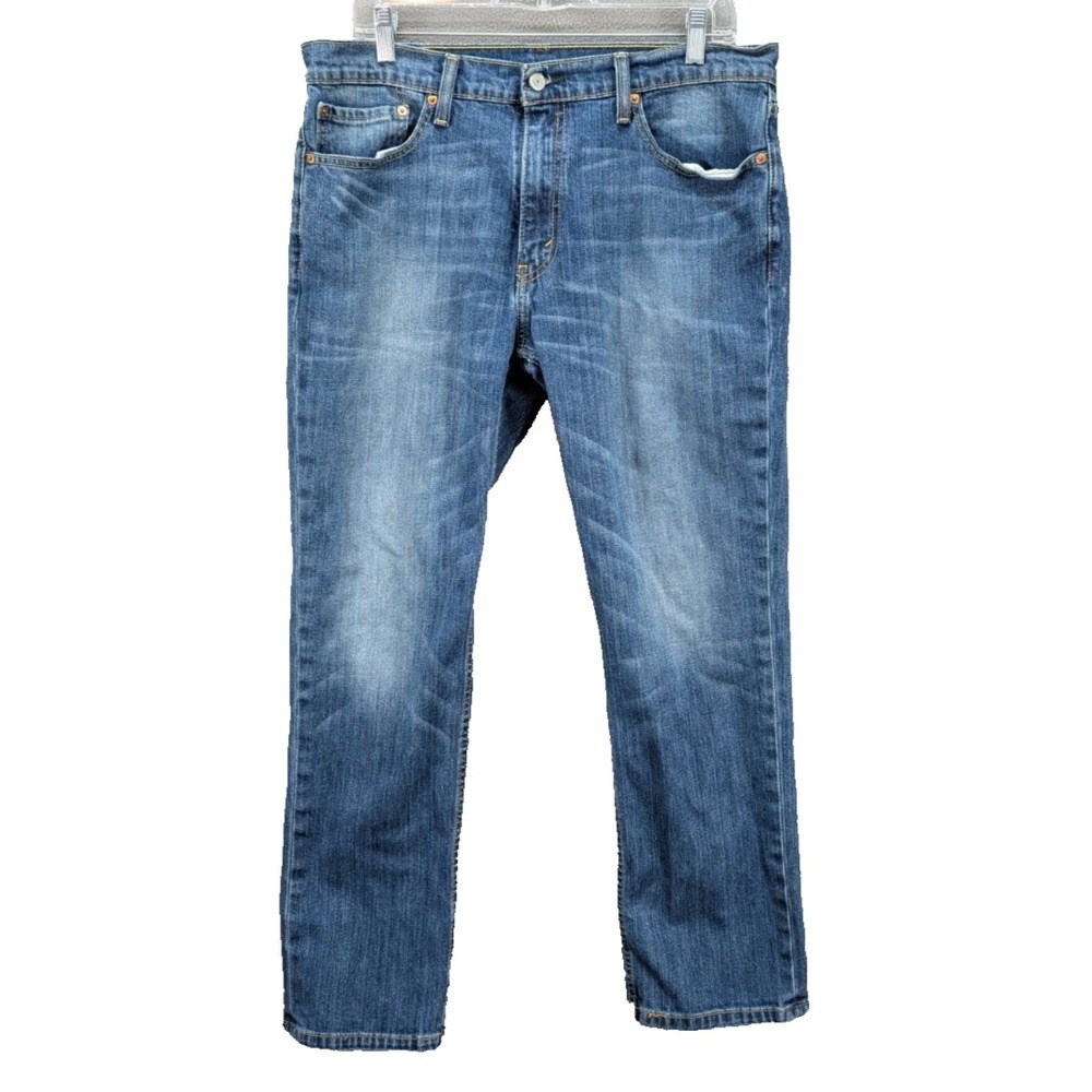 Levis‎ 511 Men's Jeans 36x30 Blue Denim Straight Red Tab Faded Mid Rise Stretch